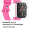 imoshion Siliconen⁺ bandje - Geschikt voor Apple Watch 1, 2, 3, 4, 5, 6, 7, 8, 9, 10 (42 mm), SE - 38/40/41 mm - Fuchsia - S/M