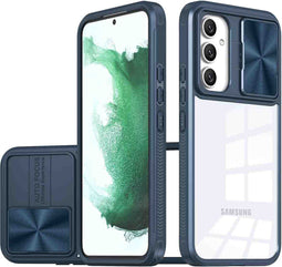 iMoshion Hoesje Geschikt voor Samsung Galaxy A54 (5G) Hoesje - iMoshion Camslider Backcover - Donkerblauw