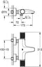 GROHE Precision Feel - Thermostatische Badkraan - 15 cm - Waterbesparend - CoolTouch - Chroom