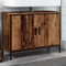 vidaXL - Wastafelkast - 80x30x60 - cm - bewerkt - hout - oud - houtkleurig