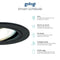 Gologi Slimme Inbouwspots - Smart LED Downlight Dimbaar - Kantelbaar - Warm Wit Licht - Gu10 LED Lamp - Zwart