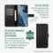 Valenta - Samsung Galaxy S21 - Book Case - Echt Leer - Zwart
