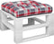 vidaXL - Palletkussen - 50x50x12 - cm - stof - ruitpatroon - rood
