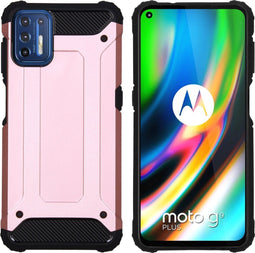 iMoshion Hoesje Geschikt voor Motorola Moto G9 Plus Hoesje - iMoshion Rugged Xtreme Backcover - Rosé