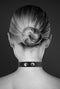 Bijoux Pour Toi Slave - Halsband - Steentjes - Zwart - Runderleer