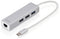 Digitus DA-70255 - USB 3.0 Combi-hub 3+1 poorten met Gigabit LAN - Zilver