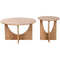 Set van 2 tafels Home ESPRIT Natuurlijk 75 x 75 x 45 cm