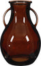 Mica Decorations Sitia Vaas - 20x20x32 cm - Glas - Donkerbruin