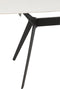 J-Line Rechthoek tafel - eettafel - porselein/metaal - wit/zwart - woonaccessoires