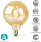 Nedis SmartLife LED Filamentlamp - Wi-Fi - E27 - 360 lm - 4.9 W - Warm tot Koel Wit - 1800 - 6500 K - Glas - Globe
