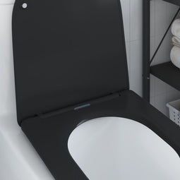 vidaXL - Snelle - Afneembare - Toiletbril - met - Soft - Close - - - Duroplast, - Zwart