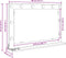 vidaXL - Make-upspiegel - met - LED-verlichting - - - Wit - 80x55x18 - cm