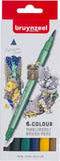 Fineliner Brush pen Bruynzeel Creatives New York set 6 kleuren