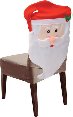 Home & Styling Stoelhoes Kerstman 45x73cm - Set van 6 stuks - Rood