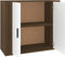 vidaXL - Dressoir - 80x33x70 - cm - bewerkt - hout - bruin - eikenkleur