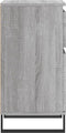 vidaXL - Dressoir - 40x35x70 - cm - bewerkt - hout - grijs - sonoma