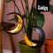 Gadgy Waxinelichthouder Maan - Hangend - Set van 2 - Zwart/Goud - Ø20x9,5cm (2 stuks)