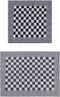 vidaXL - 50-delige - Keukendoekenset - katoen - blauw - en - wit
