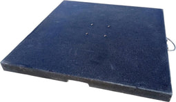 Outdoor Living - Granietplaat Polish 90kg zwart, afstand gaten diagonaal 16cm