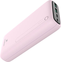 iMoshion® Powerbank 27000 mAh - Snellader & batterij-indicator - 18 Watt - Geschikt voor o.a. iPhone & Samsung - USB A, USB C & Micro USB - Roze