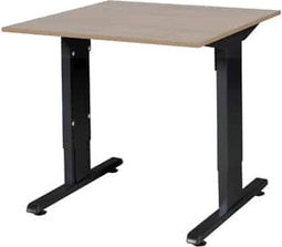 Verstelbaar Bureau - 80x80 Havana Kersen - zwart frame