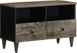 vidaXL - Tv-meubel - 70x33,5x46 - cm - massief - mangohout - lichtgrijs