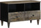 vidaXL - Tv-meubel - 70x33,5x46 - cm - massief - mangohout - lichtgrijs