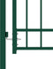 vidaXL - Poort - met - speerpunten - 100x150 - cm - staal - groen