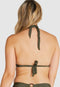 Baku Glimmer D/DD - Voorgevormde halter bikinitop - Ribbel structuur - Groen
