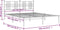 vidaXL - Bedframe - met - hoofdbord - metaal - wit - 150x200 - cm