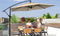 Davis & Grant Zweefparasol - Rond - Diameter van 3 Meter - Stalen Stang - Beige