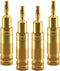 Wentronic 53983 - Bananen audioconnectors - 24k verguld - Goud (4 stuks)