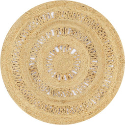 vidaXL - Vloerkleed - handgemaakt - 90 - cm - gevlochten - jute