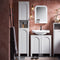 SoBuy BZR163-W - Hoge Badkamerkast - 2 Deuren 6 Compartimenten - Wit