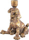 PTMD Wunter Hond Kandelaar - 16 x 15,5 x 20 cm - Poly - Goud
