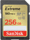 SanDisk Extreme - SDXC Geheugenkaart 256 GB - 180 MB/s Leessnelheid 130 MB/s Schrijfsnelheid