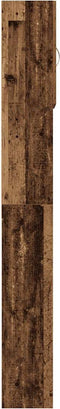 vidaXL - Wasmachinekast - 64x24x190 - cm - bewerkt - hout - oud - houtkleurig