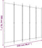 vidaXL - Kamerscherm - met - 5 - panelen - 250x200 - cm - stof - antracietkleurig