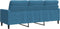 vidaXL - Driezitsbank - 180 - cm - fluweel - blauw