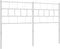vidaXL - Hoofdbord - 150 - cm - metaal - wit