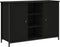 vidaXL - Dressoir - 100x35x70 - cm - bewerkt - hout - zwart