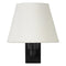 Atmooz - Wandlamp Paulo - Industrieel - Woonkamer / Slaapkamer - Zwart en witte kap - Hoogte 20cm - Metaal