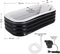 Juskys Opblaasbaar ligbad L - PVC - 400 L - Zwart/Wit