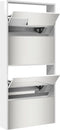 vidaXL Schoenenkast met spiegel 4-laags 63x17x134 cm hoogglans wit