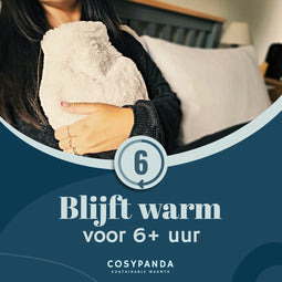 CosyPanda Silky Soft Kruik met Hoes - 37x21cm - Duurzame Warmwaterkruik - 2L - Wit