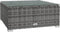vidaXL - Tuintafel - 60x60x30 - cm - poly - rattan - en - glas - grijs
