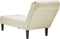 vidaXL - Chaise - longue - met - kussen&rechterarmleuning - fluweel - crèmekleurig