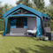 vidaXL - Kampeertent - met - ramen - - - Blauw - - - Voor - 10 - Personen - - - Waterdicht