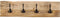 vidaXL - Wandkapstok - met - 4 - haken - massief - mangohout