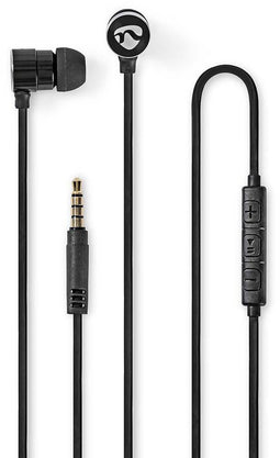 Nedis HPWD5020 - In-ear Hoofdtelefoon - Microfoon - Zilver Zwart